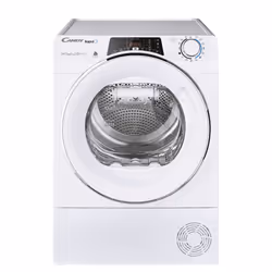 Candy RapidÓ ROE H9A3TCEX-S, Pose libre, Charge avant, Pompe à chaleur, Blanc, Boutons, Rotatif, Gauche