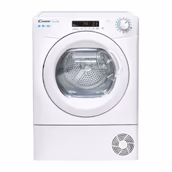 Candy Smart Pro CSOE H7A2DE-S, Pose libre, Charge avant, Pompe à chaleur, Blanc, Boutons, Rotatif, Gauche