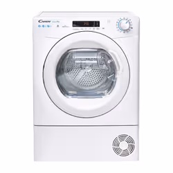 Candy Smart Pro CSOE H8A2DE-S, Pose libre, Charge avant, Pompe à chaleur, Blanc, Boutons, Rotatif, Gauche