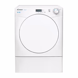 Candy Smart CSE V8LF-S, Pose libre, Charge avant, Évacuation, Blanc, Boutons, Rotatif, Gauche