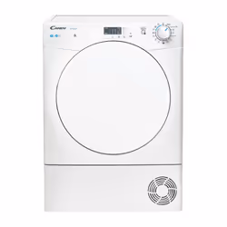 Candy Smart CSE C7LF-S, Pose libre, Charge avant, Condensation, Blanc, Boutons, Rotatif, Gauche