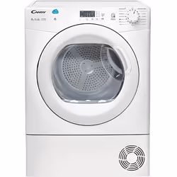 Candy CSE C8LG-47, Pose libre, Charge avant, Condensation, Blanc, Boutons, Rotatif, Gauche