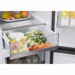 Haier 2D 60 Serie 1 H1DWDNPK186 réfrigérateur-congélateur Pose libre 341 L D Argent - Vue supplémentaire 4