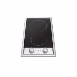 Candy CH32XK Plaque de cuisson Timeless Vitrocéramique, 2 zones, Noir, Vetroceramic