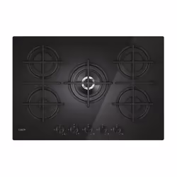 Candy CVG74WTB, Noir, Intégré, 75 cm, Gaz, Acier inoxydable, 5 zone(s)