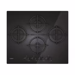 Candy Moderna CVG6DTB, Noir, Intégré, 59.5 cm, Gaz, Acier inoxydable, 4 zone(s)