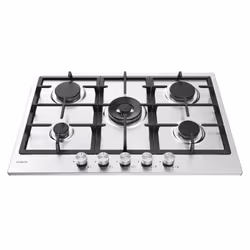 Candy Moderna CHG74WTX Acier inoxydable Intégré 74.5 cm Gaz 5 zone(s) - Vue supplémentaire 2