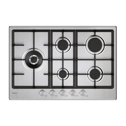 Candy CHG7WL4WTX Acier inoxydable Intégré 74.5 cm Gaz 5 zone(s)