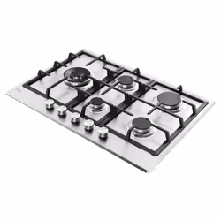 Candy CHG7WL4WTX Acier inoxydable Intégré 74.5 cm Gaz 5 zone(s)