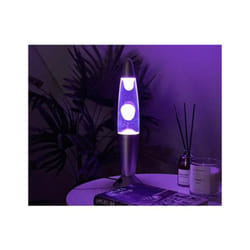 Lampe À Lave Led Avec Résistance Chauffe Cire, Sans Ampoule (change Couleurs Rgb, Base Argent)