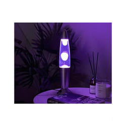 Lampe À Lave Led Avec Résistance Chauffe Cire, Sans Ampoule (vert, Base Argent, Cire Blanche)