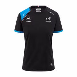 T-shirt Femme Kappa Aboliw BWT Alpine F1 Team Officiel Formule 1 - Noir - Manches courtes - Multisport - Adulte