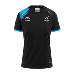 T-shirt Femme Kappa Aboliw BWT Alpine F1 Team Officiel Formule 1 - Noir - Manches courtes - Multisport - Adulte