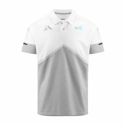 Polo ANGAI BWT Alpine F1 Team 2023 Gris pour Homme - Manches courtes - Kappa