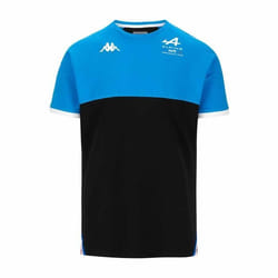 T-shirt Homme Kappa Aybend Alpine Endurance Team Officiel - Bleu - Manches Courtes - Coupe Ajustée
