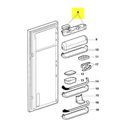 Balconet superieur/couvercle 411X75X55 pour refrigerateur...