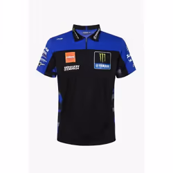 Polo - Yamaha - Factory Monster Energy - Officiel MotoGP - Noir - Manches courtes - Regular