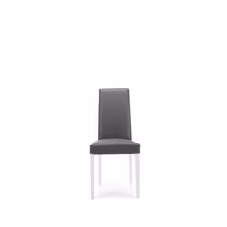 Chaises DENVER en simili cuir - Lot de 2 - Pieds peints en gris