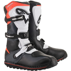 Alpinestars Tech-T Bottes de moto, noir-blanc-rouge, taille 43 pour Hommes