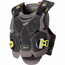 Alpinestars A-4 Max Protecteur de coffre, noir-jaune, taille XS S pour Hommes