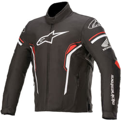 Alpinestars T-SP-1 Veste textile de moto imperméable à l’eau, noir-blanc-rouge, taille S pour Hommes