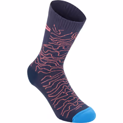 Alpinestars Drop 15 Chaussettes, rose-bleu, taille L pour Hommes