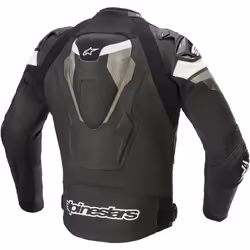 Alpinestars Atem V4 Blouson en cuir de moto, noir-gris-blanc, taille 48 pour Hommes