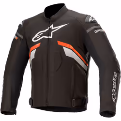 Alpinestars T-GP Plus V3 Veste textile de moto, noir-blanc-rouge, taille S pour Hommes