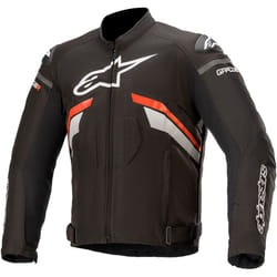 Alpinestars T-GP Plus V3 Veste textile de moto, noir-blanc-rouge, taille S pour Hommes