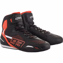 Alpinestars MM93 Austin Knitted Riding Chaussures de moto, noir-blanc-rouge, taille 46 pour Hommes
