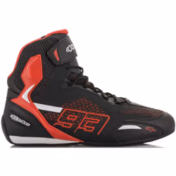 Alpinestars MM93 Austin Knitted Riding Chaussures de moto, noir-blanc-rouge, taille 46 pour Hommes