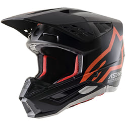 Alpinestars S-M5 Compass Casque de motocross, noir-orange, taille S pour Hommes