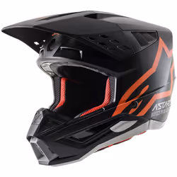 Alpinestars S-M5 Compass Casque de motocross, noir-orange, taille S pour Hommes