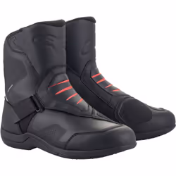 Alpinestars Ridge V2 Bottes de moto imperméables, noir-rouge, taille 42 pour Hommes