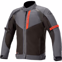Alpinestars Headlands Drystar Veste textile moto, noir-gris-rouge, taille M pour Hommes