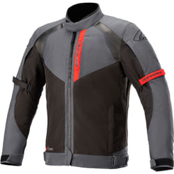 Alpinestars Headlands Drystar Veste textile moto, noir-gris-rouge, taille 3XL pour Hommes