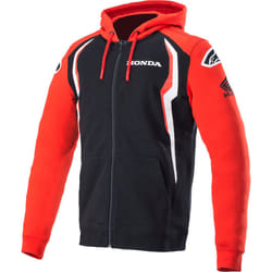 Alpinestars Honda Sweat à capuche Zip, noir-rouge, taille XL pour Hommes