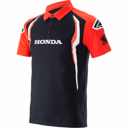 Alpinestars Honda polo, noir-rouge, taille L pour Hommes