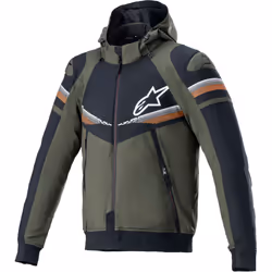 Alpinestars Sektor V2 Hoodie de moto, noir-vert, taille S pour Hommes