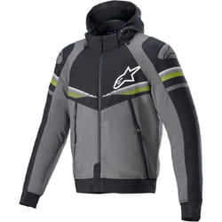 Alpinestars Sektor V2 Hoodie de moto, noir-gris-jaune, taille M pour Hommes