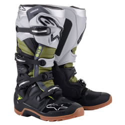 Alpinestars 2012114-1916-7 Chaussure de moto Mâle Adulte Noir, Vert, Argent