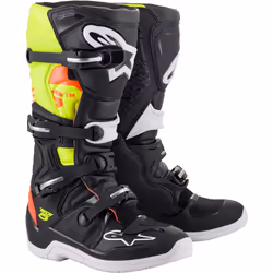 Alpinestars Tech 5 Bottes de motocross, noir-rouge-jaune, taille 47 pour Hommes