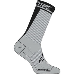 Alpinestars Merino 24 Chaussettes de vélo, noir-gris, taille S pour Hommes
