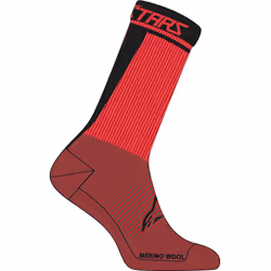 Alpinestars Merino 24 Chaussettes de vélo, noir-rouge, taille S pour Hommes