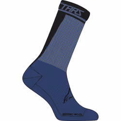 Alpinestars Merino 24 Chaussettes de vélo, noir-bleu, taille S pour Hommes