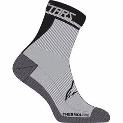 Alpinestars Winter Therm 17 Chaussettes de vélo, noir-gris, taille S pour Hommes