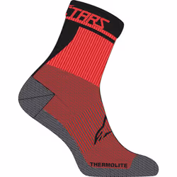 Alpinestars Winter Therm 17 Chaussettes de vélo, noir-rouge, taille M pour Hommes