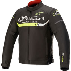 Alpinestars T-SP S Ignition Veste textile de moto imperméable à l’eau, noir-jaune, taille L pour Hommes
