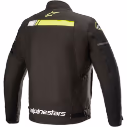Alpinestars T-SP S Ignition Veste textile de moto imperméable à l’eau, noir-jaune, taille L pour Hommes