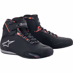Alpinestars Sektor Chaussures de moto imperméables, noir-gris-rouge, taille 47 pour Hommes
